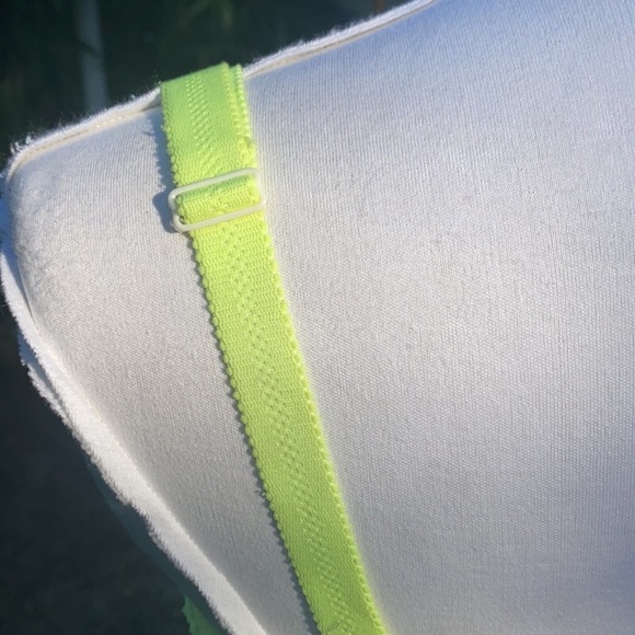 Festival Dress Up Rave Bra Top. Pointed Madonna Bra Style, Pom Poms & Paint - Picture 7 of 7